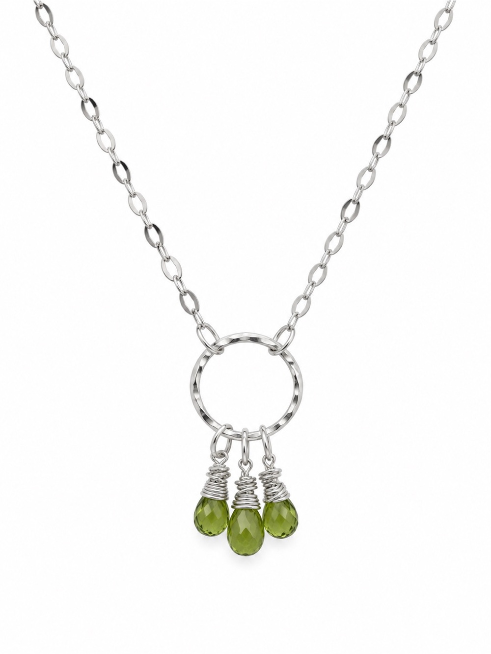 AMN9 Peridot Circle Necklace